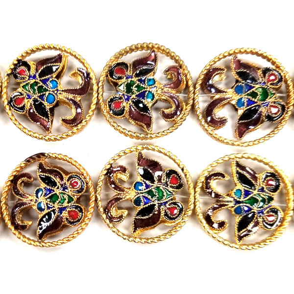 ENAMEL BUTTERFLY WITH RING 22MM PURPLE